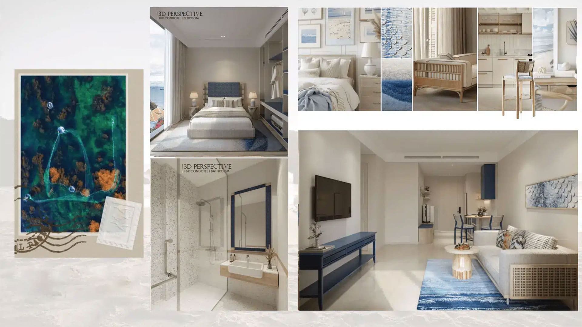 Hình ảnh phối cảnh căn hộ mẫu tại dự án Sun Nha Trang được phát triển bởi Tập đoàn Sun Group.