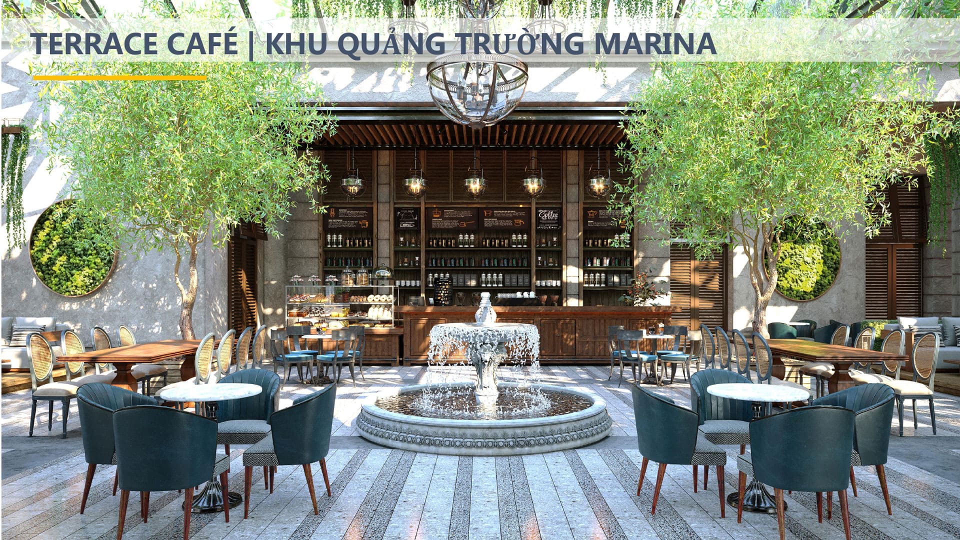Terrace Café tại khu quảng trường Marina Aqua City mang đến điểm hẹn thư giãn, nơi ẩm thực, cảnh quan ven nước và không khí lễ hội giao hòa.
