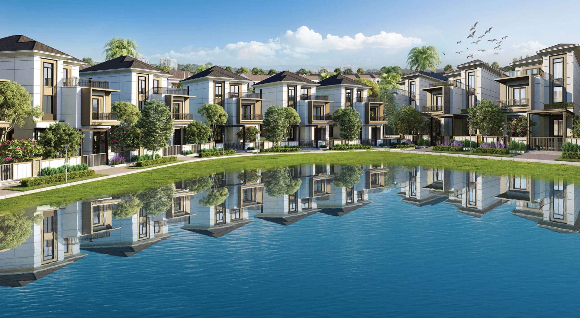 Tiện ích Aqua City tôn vinh phong cách sống tinh hoa với mảng xanh rộng mở, vận hành đồng bộ và chuỗi điểm đến thư giãn, thể thao, thương mại đặc sắc.