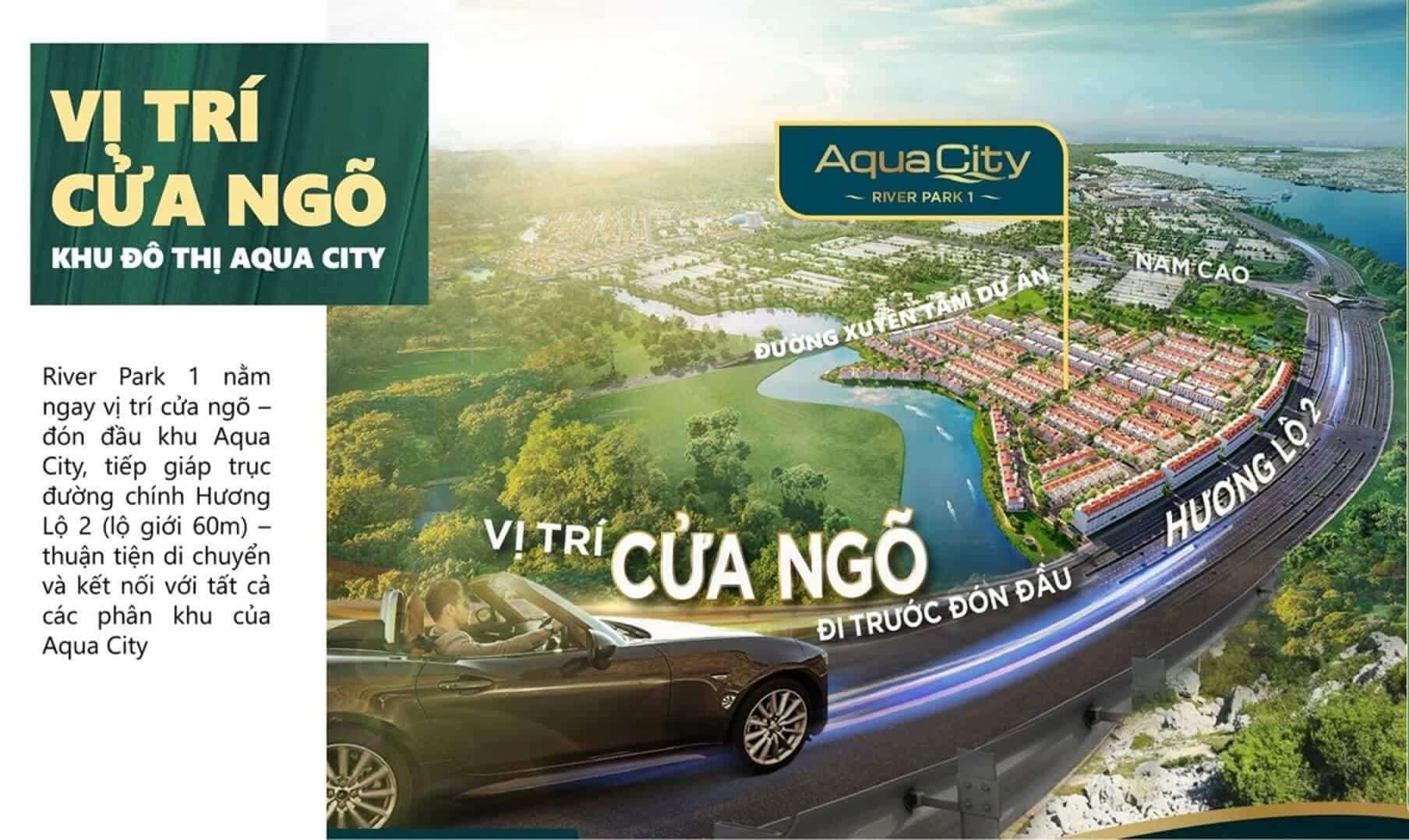 The Valencia – River Park 2 tiếp cận trục thương mại 45m và đại lộ Nam Cao 60m, tạo lợi thế phân phối dòng giao thông trong Aqua City Đồng Nai.